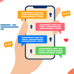 Person endlessly scrolling on a smartphone late at night with a tired expression.